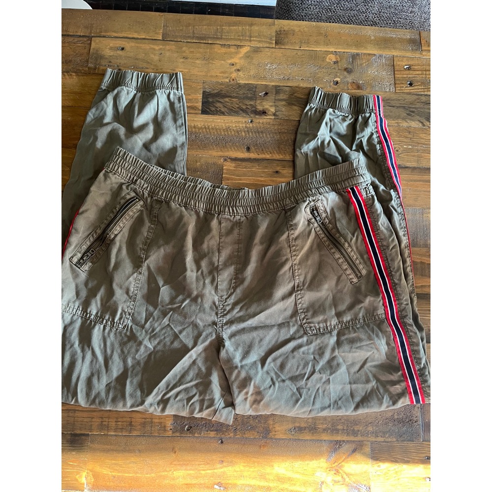 SO Joggers Side Stripe Athleisure Women XL Green Streetwear Pants - Picture 4 of 6